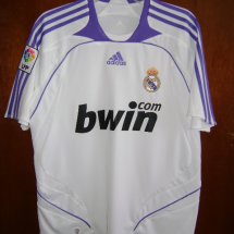 Real Madrid Home football shirt 2007 - 2008 sponsored by Bwin