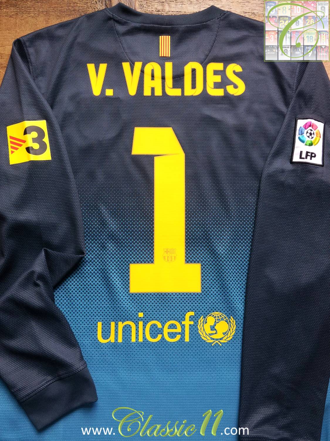 Maillot Espagne Gardien De But 2013-2014 – Réplique Officielle, Homme Taille M, Bleu, Occasion