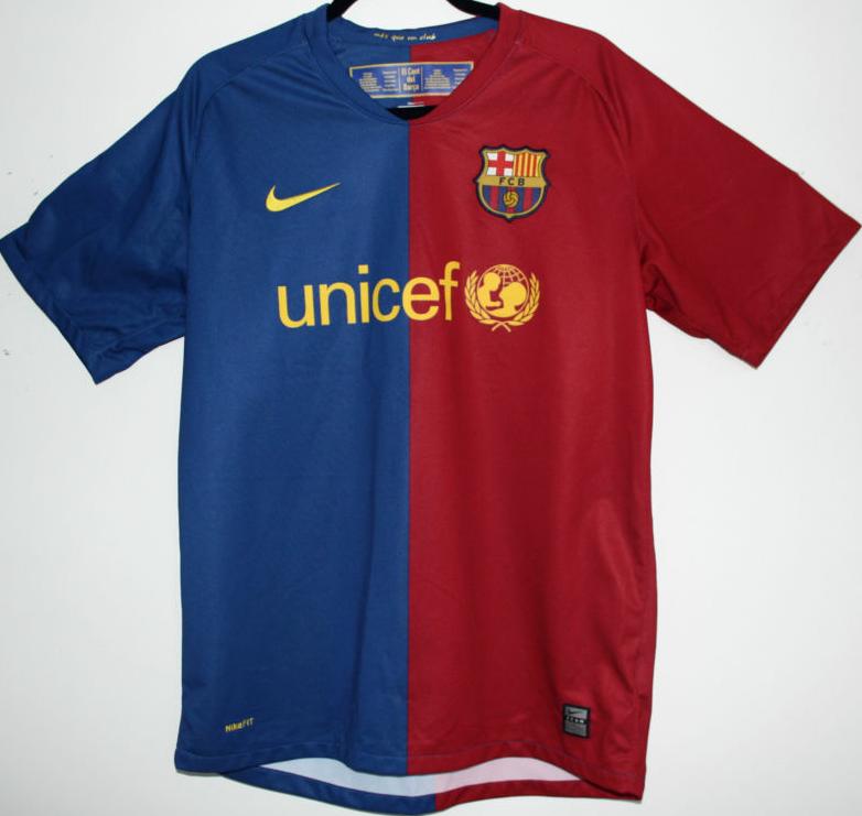 2008/09 Barcelona Heim UEFA Retro Trikot 