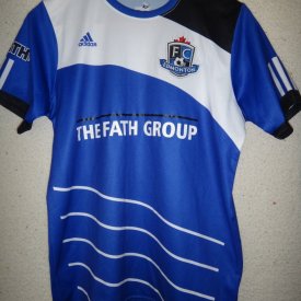 FC Edmonton Home football shirt 2016 sponsored by The Fath Group