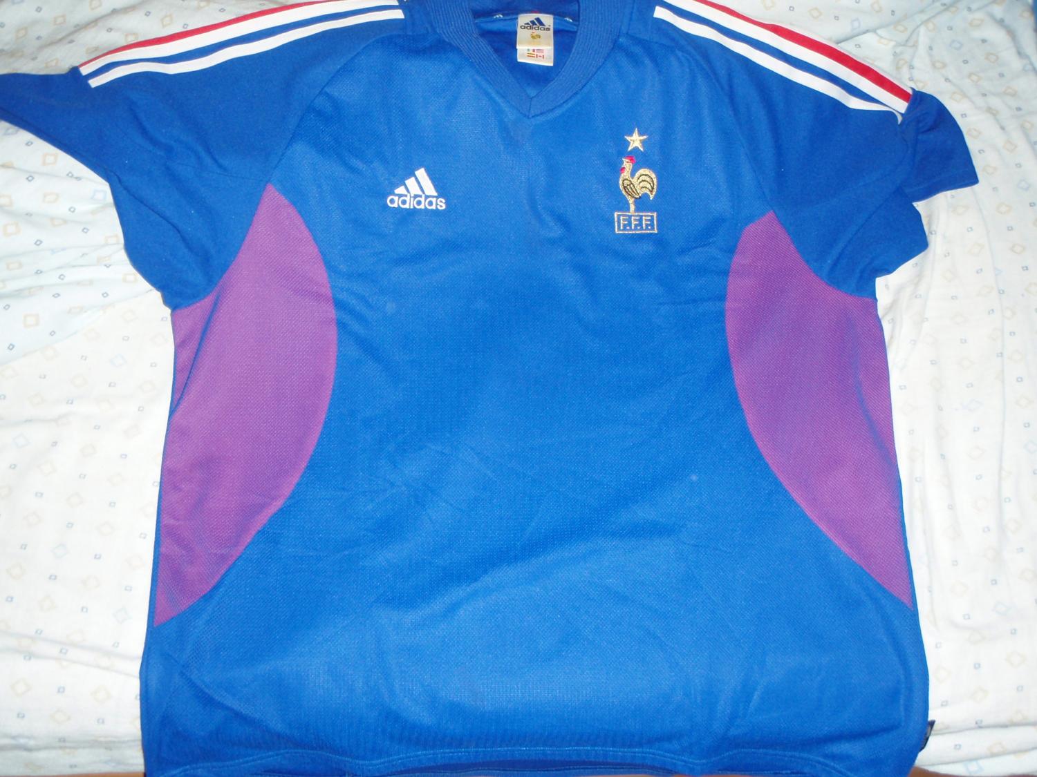 Maillot France Rothen 2002/2003 - Match Worn Issue, Adidas, Avec COA