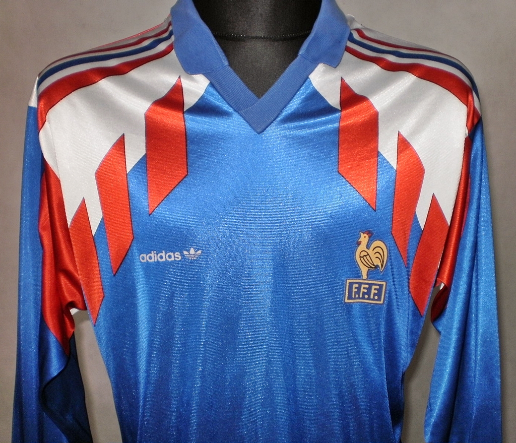 Maillot Foot France Domicile 1992/94 – Adidas Taille L – Rare