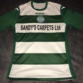 Buckie Thistle FC Home football shirt 2018 - 2019 sponsored by Sandy's Carpets Ltd