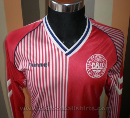 Denmark Home fotbollströja 1986 - 1987