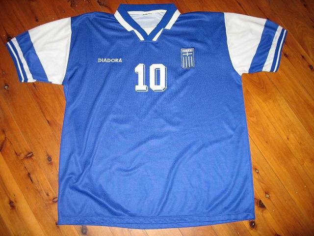 maglia match worn 1993 1995 calcio diadora World Cup GREECE Jersey Apostolakis 