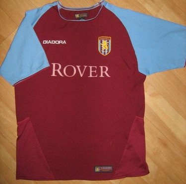 Aston Villa Home football shirt 2003 - 2004. Sponsored by Rover