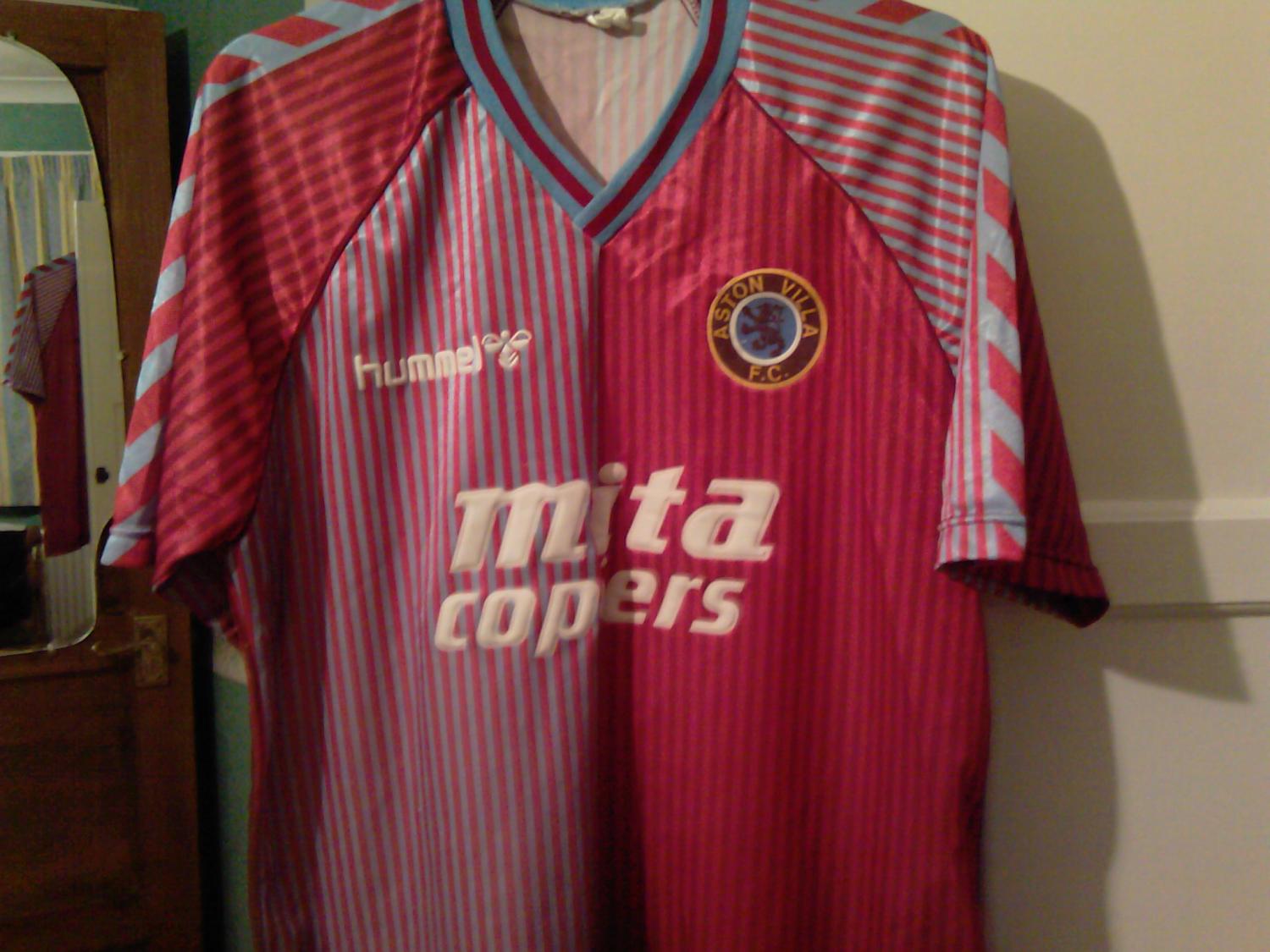 no sponsor Aston Villa 1987-89 Replica Home Shirt XXL 