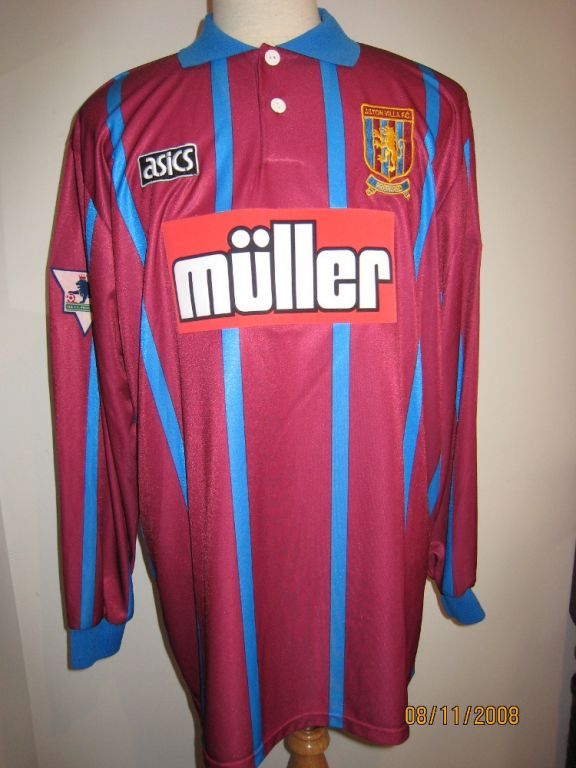Aston Villa 1993-1995 Home Football Shirt Coaster Paul McGrath
