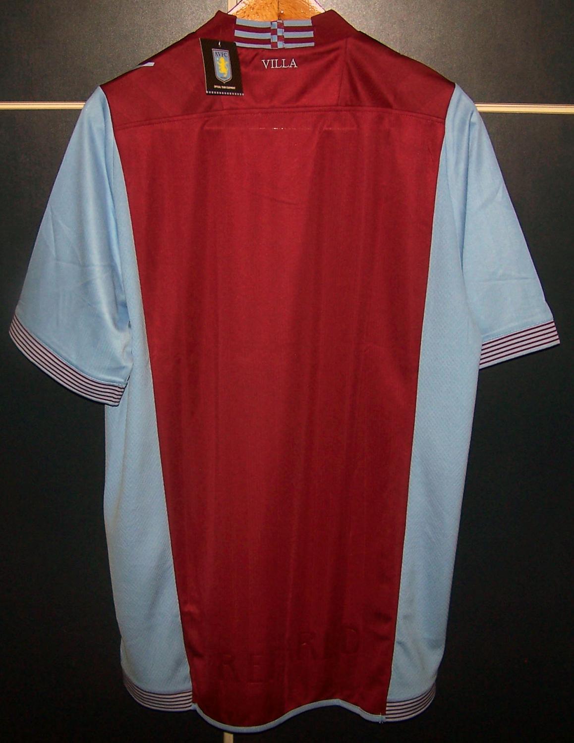 Maillot Domicile Aston Villa 2013/14 Adulte Taille M - Macron, Couleur Bordeaux (claret)