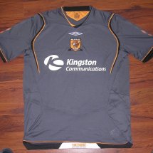 Hull City Away football shirt 2008 - 2009 sponsored by Kingston Communications