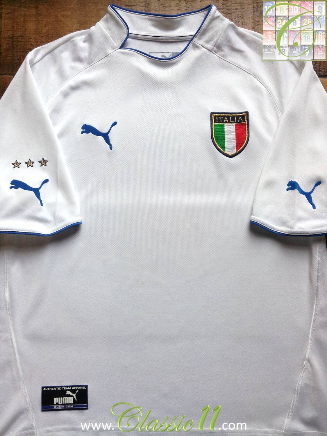 MAGLIA ITALIA DE ROSSI MATCH WORN ISSUE SHIRT JERSEY CAMISETA