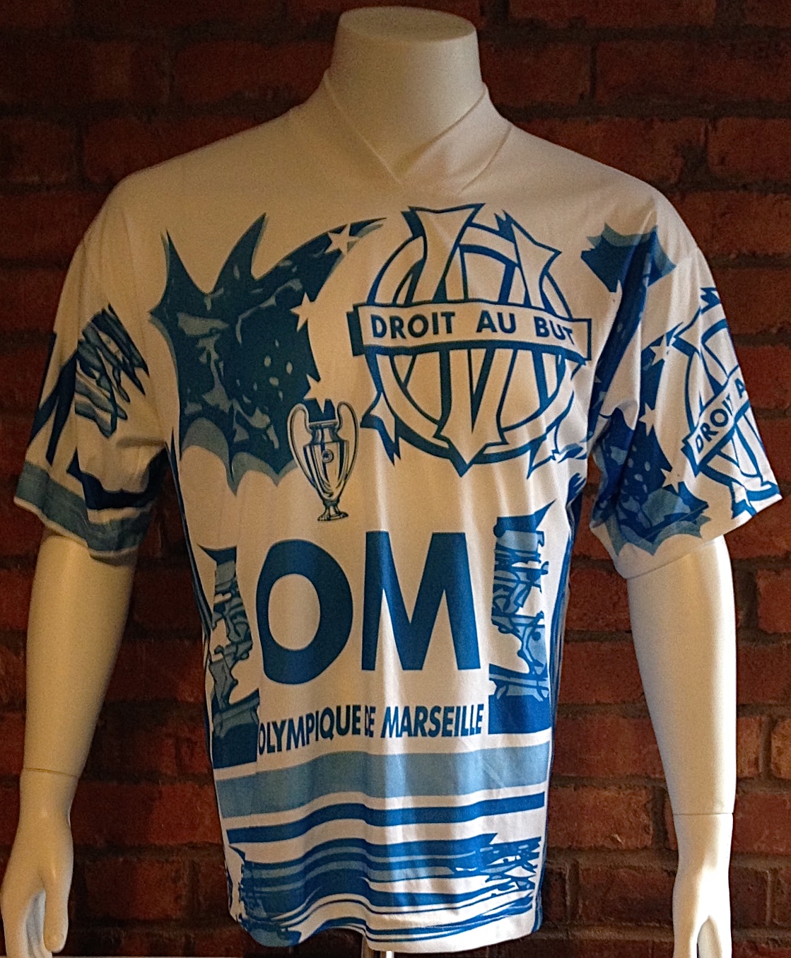 Maillot Olympique De Marseille 1993 – Éric Di Meco – Neuf Sans Étiquette