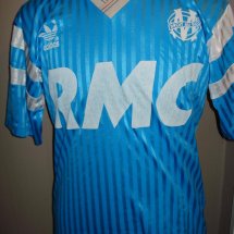Olympique Marseille Home football shirt 1989 - 1990 sponsored by RMC