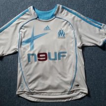 Olympique Marseille Home football shirt 2006 - 2007 sponsored by n9uf Telecom