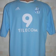 Olympique Marseille Home football shirt 2003 - 2004 sponsored by 9 Telecom