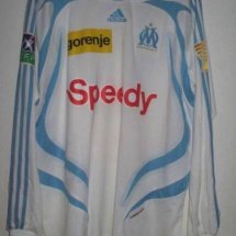 Olympique Marseille Home football shirt 2007 - 2008 sponsored by Speedy