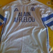 Olympique Marseille Home football shirt 1988 - 1989 sponsored by Alain Affelou 