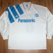 Olympique Marseille Home football shirt 1991 - 1992 sponsored by Panasonic 