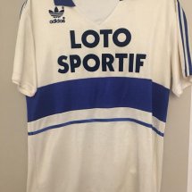 Olympique Marseille Home football shirt 1988 - 1989 sponsored by Loto Sportif 