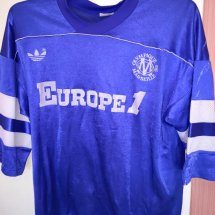 Olympique Marseille Home football shirt 1987 - 1988 sponsored by Europe 1