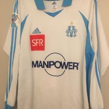 Olympique Marseille Away football shirt 2001 - 2002 sponsored by Manpower 