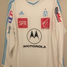 Olympique Marseille Home football shirt 2003 - 2004 sponsored by Motorola
