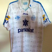 Olympique Marseille Home football shirt 1995 - 1996 sponsored by Parmalat