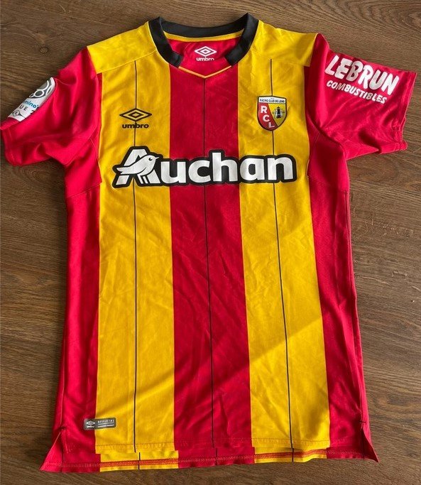 Lens Home Camiseta de Fútbol 2017 2018. Sponsored by Auchan