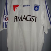 Auxerre Home football shirt 1997 - 1998 sponsored by Fimagest