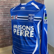 Auxerre Home football shirt 2013 - 2014 sponsored by Maisons Pierre
