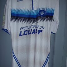 Auxerre Home football shirt 2015 - 2016 sponsored by Louault