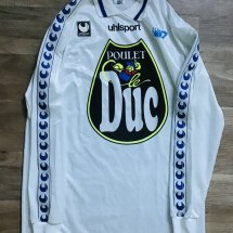 Auxerre Home football shirt 1994 - 1995 sponsored by Poulet le Duc