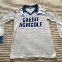 Auxerre Home football shirt 1986 - 1987 sponsored by Crédit Agricole