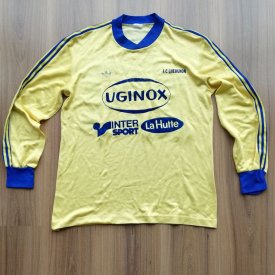 FC Gueugnon Home football shirt 1989 - 1990 sponsored by Uginox