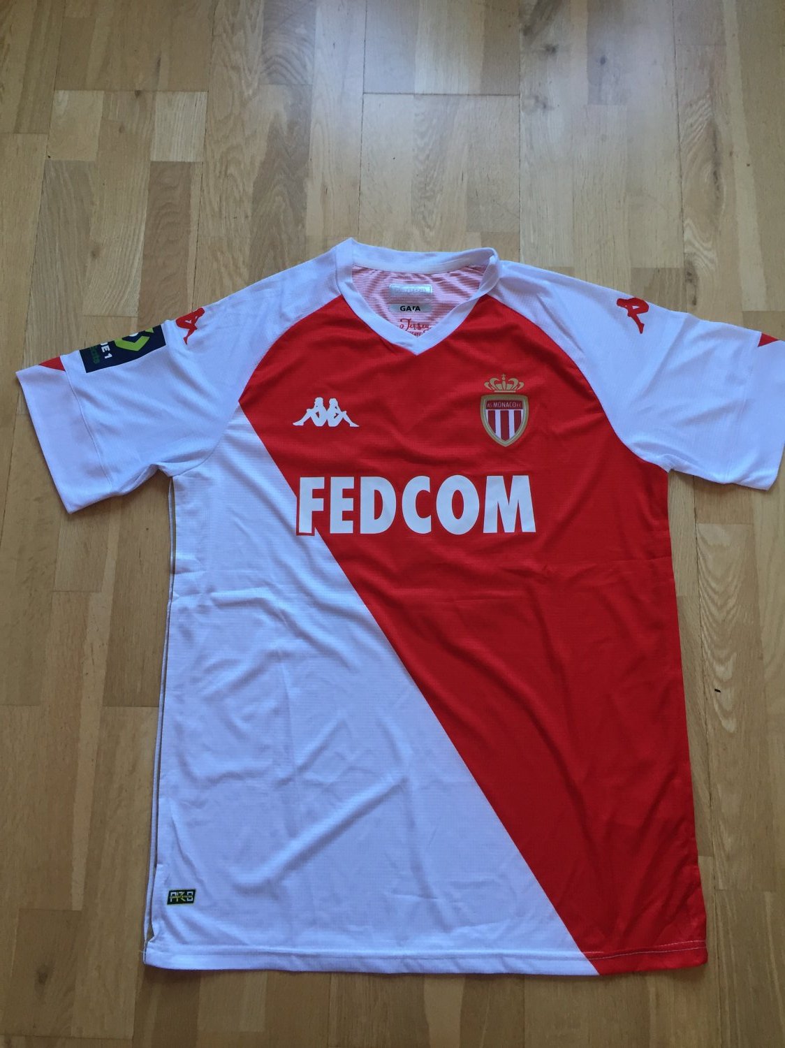 petróleo crudo margen Hassy Monaco Home Camiseta de Fútbol 2020 - 2021. Sponsored by Fedcom