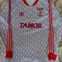 Monaco Borta fotbollströja 1991 - 1992 sponsored by Tamoil