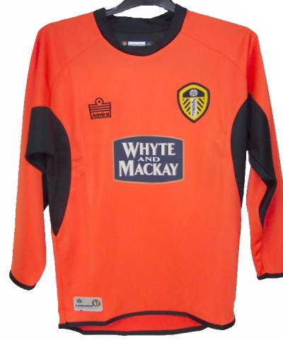 Leeds United Goalkeeper football shirt 2005 - 2006. Sponsored by Whyte & Mackay