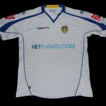 Leeds United Home football shirt 2008 - 2009 sponsored by Netflights.com 