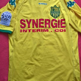 Nantes Home football shirt 2008 - 2009 sponsored by Synergie