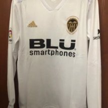 Valencia Home חולצת כדורגל 2018 - 2019 sponsored by Blu Smartphones