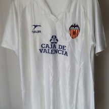 Valencia Home חולצת כדורגל 1987 - 1988 sponsored by Caja De Valencia