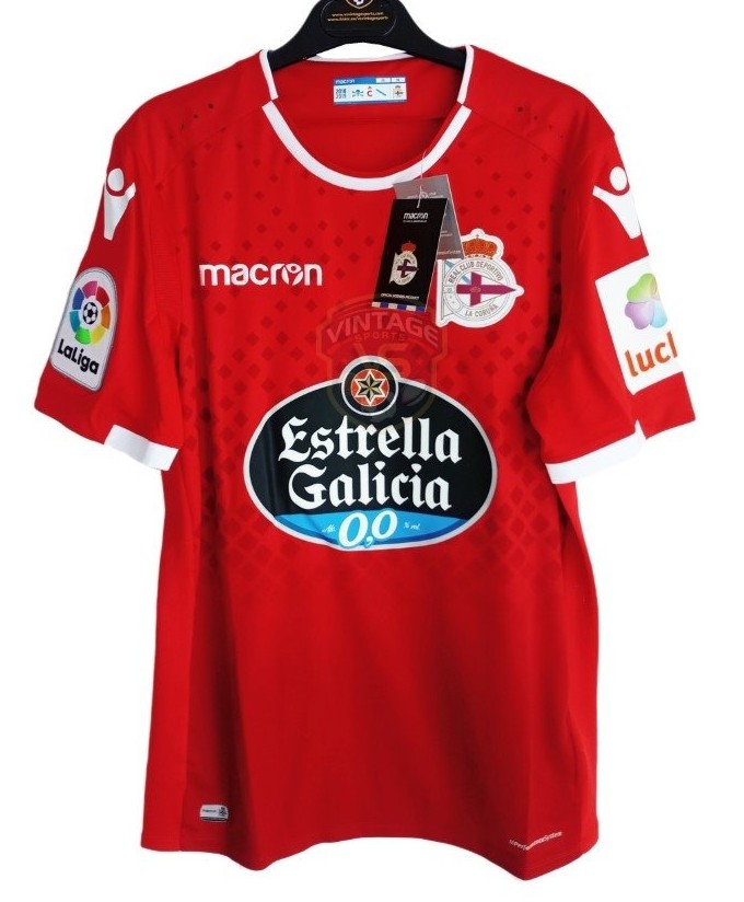 MAGLIA Deportivo la Coruna MAGLIA tg S M L XL XXL LOTTO Estrella Galicia 2016-17 Home 