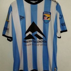 Municipal Mejillones Home football shirt 2011 sponsored by Minera Escondida