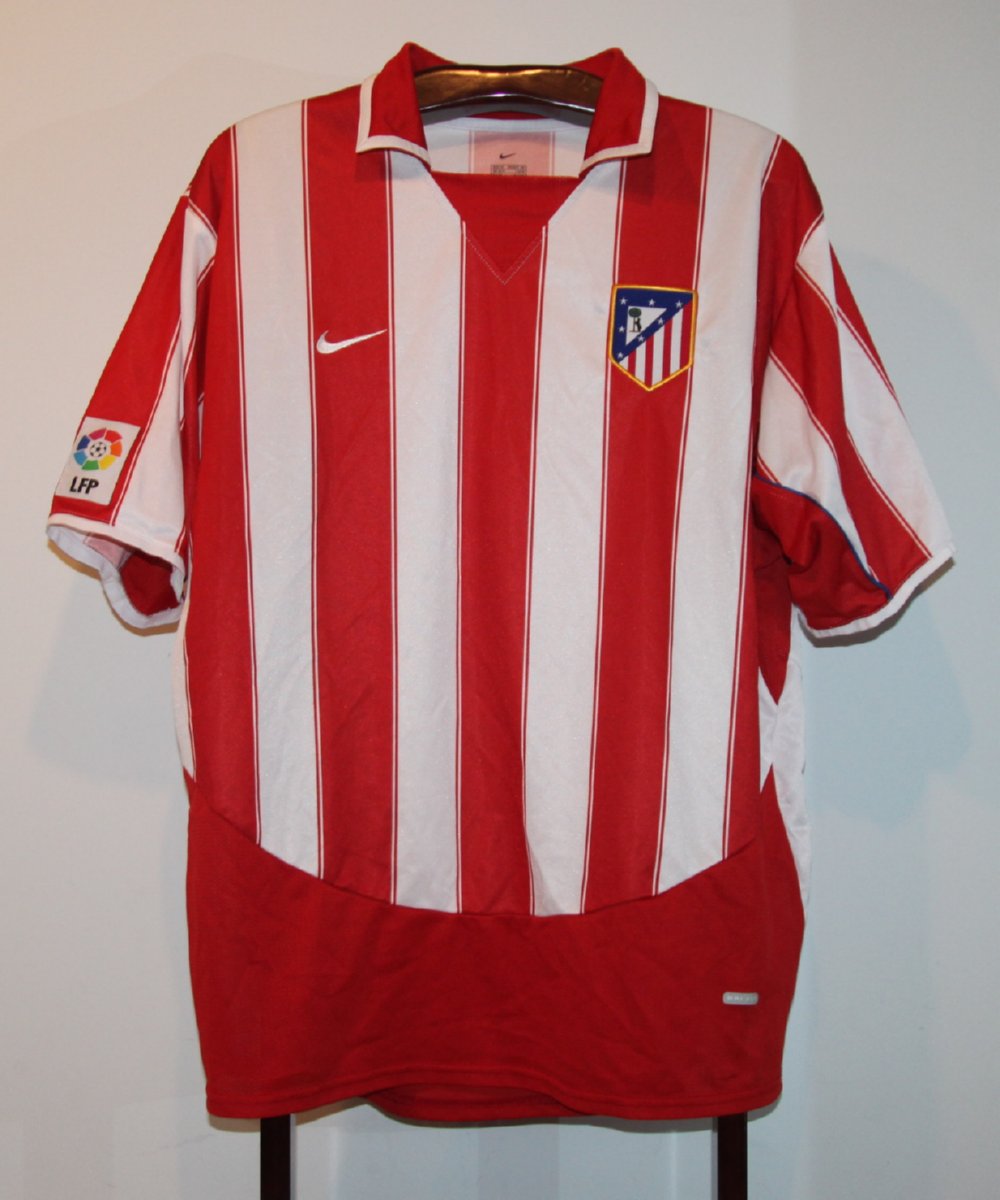 Atletico Madrid Home football shirt 2003 - 2004.