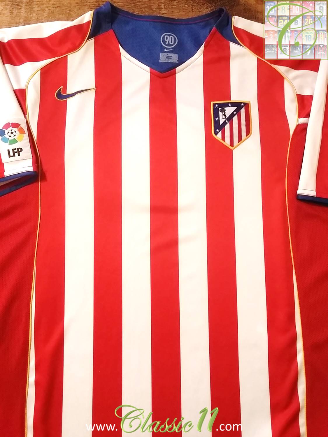 Atletico Madrid Home football shirt 2004 - 2005.