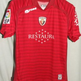 Osasuna Home football shirt 2006 - 2008 sponsored by Restaura