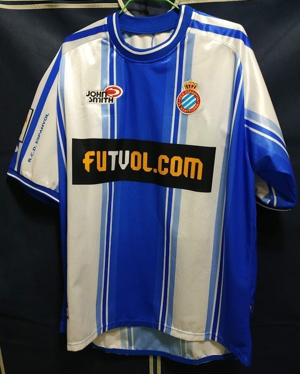 Maillot Domicile RCD Espanyol 2000-2002 – JOHN SMITH – Taille XL – Rare