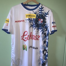 Podbeskidzie Bielsko-Biała Home football shirt 2021 - 2022 sponsored by Lukosz