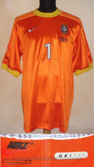 Brazil Goalkeeper football shirt 1998 - 2000