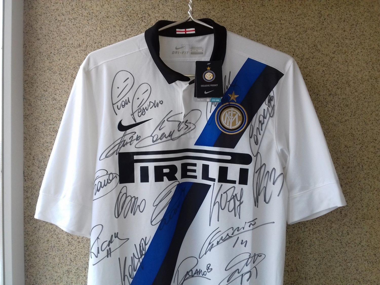 Internazionale Away football shirt 2011 2012. Sponsored by Pirelli